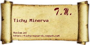 Tichy Minerva névjegykártya